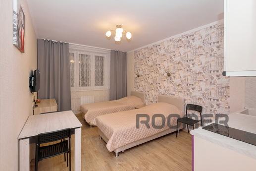 One-room double apartment with a kitchen, with two single be