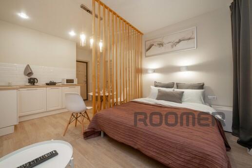 The studio has everything for your relaxation: TV, bed linen