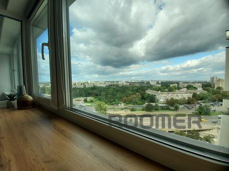 Beresteyskaya with panoramic windows, Kyiv - apartment by the day