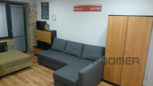 Studio apartment in the style of "loft" is located