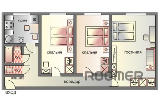 3 bedroom apartment business class (013), Moscow - apartment by the day