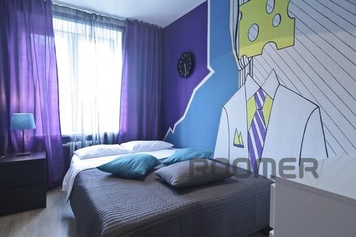 Яркая 3-комнатная  на Белорусской (027), Москва - квартира посуточно