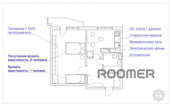 Затишна квартира в районі метро Севастоп, Москва - квартира подобово