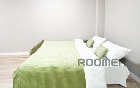 Spacious studio with balcony. 2 sleeping places - double sof