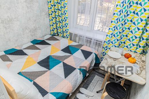 Studio is a room with a kitchenette and its own bathroom. Bu