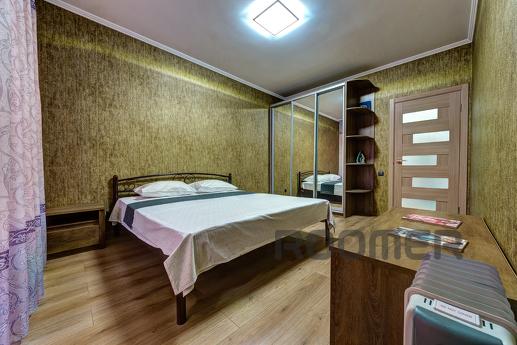 An apartment with great panoramic windows overlooking the me