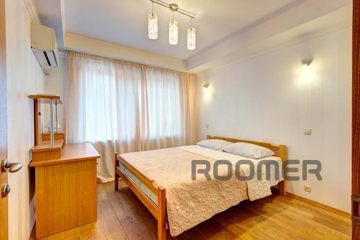 The apartment has three rooms (2 bedrooms and a living room 